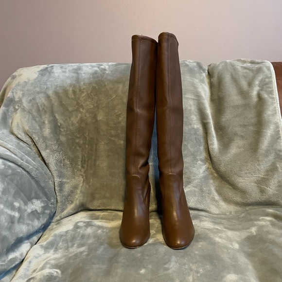 Stuart Weitzman Milla leather block heel boots - Picture 2 of 7